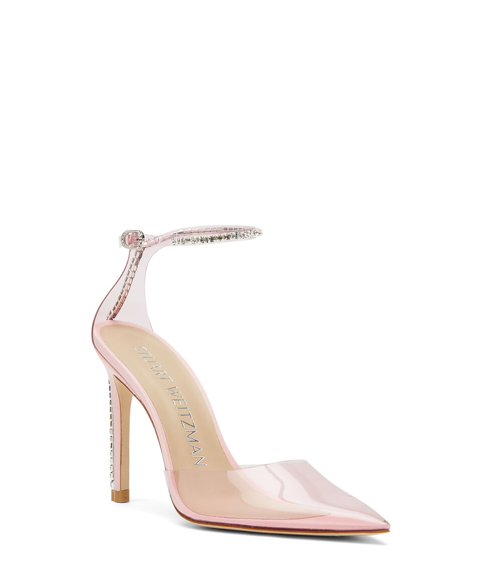 Stuart Weitzman GLAM 100 STRAP PUMP PINK SC002PVRUKL