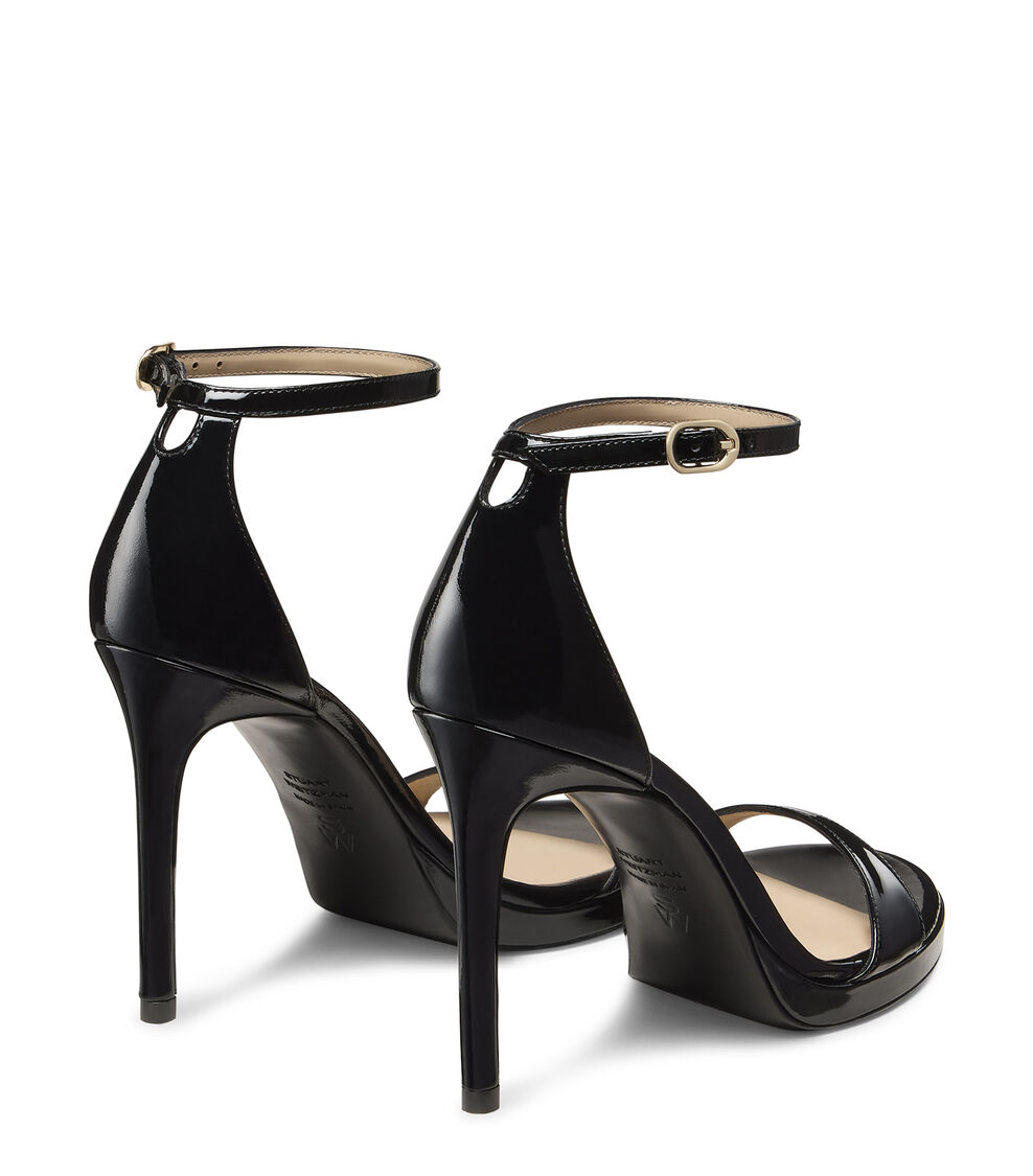 Stuart Weitzman NUDIST PLATFORM BLACK SL453PATBLK