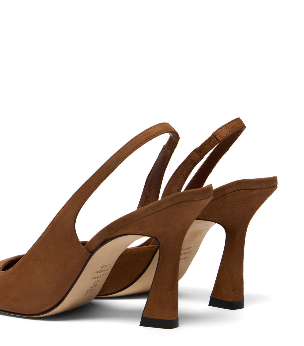 Stuart Weitzman VINNIE 85 DORSAY SLINGBACK TOASTED ALMOND SM363SUEQPI