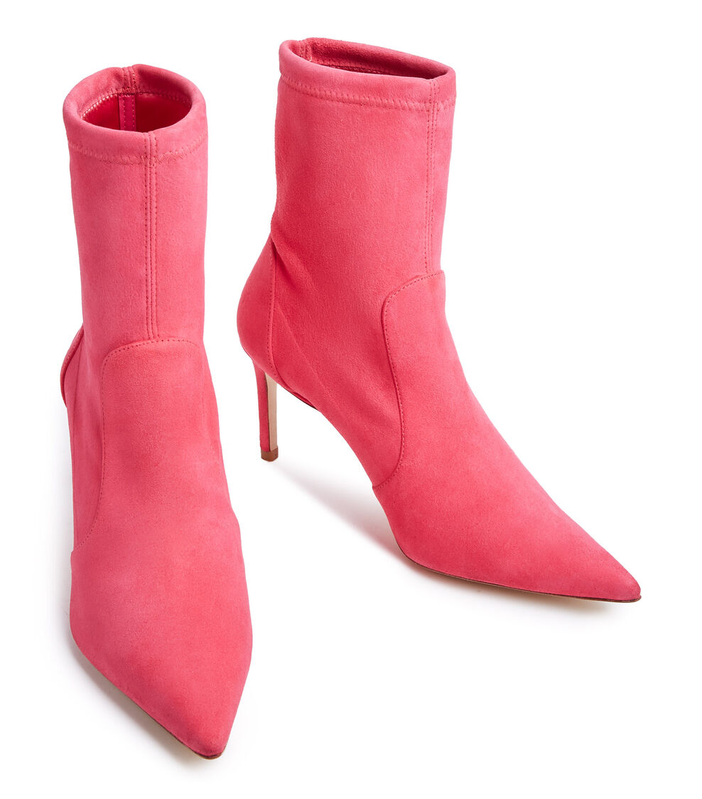 Stuart Weitzman STUART 85 STRETCH BOOTIE HOT PINK SB658SUSHOT