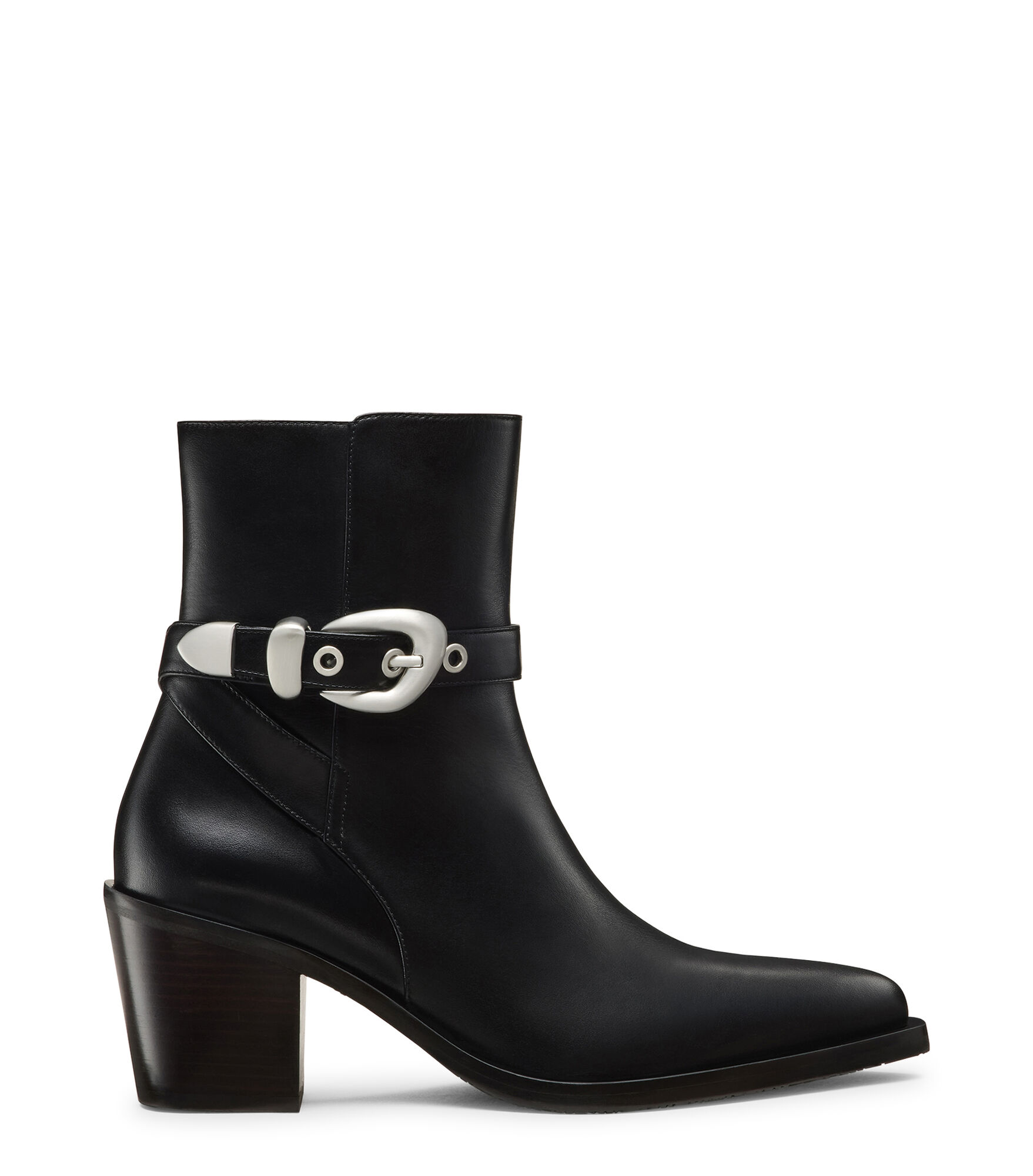 MAVEN WESTERN BOOTIE, BOTTES ET BOTTINES, , SMOOTH CALF/STACKED - Stuart Weitzman - Modalova