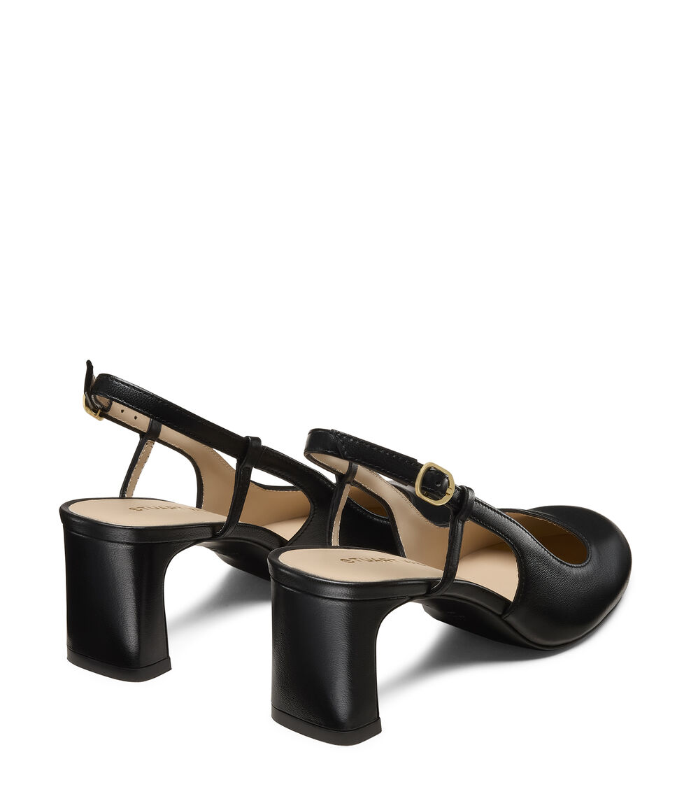 Stuart Weitzman BABETTE SLINGBACK 60 BLACK SL540LARBLK