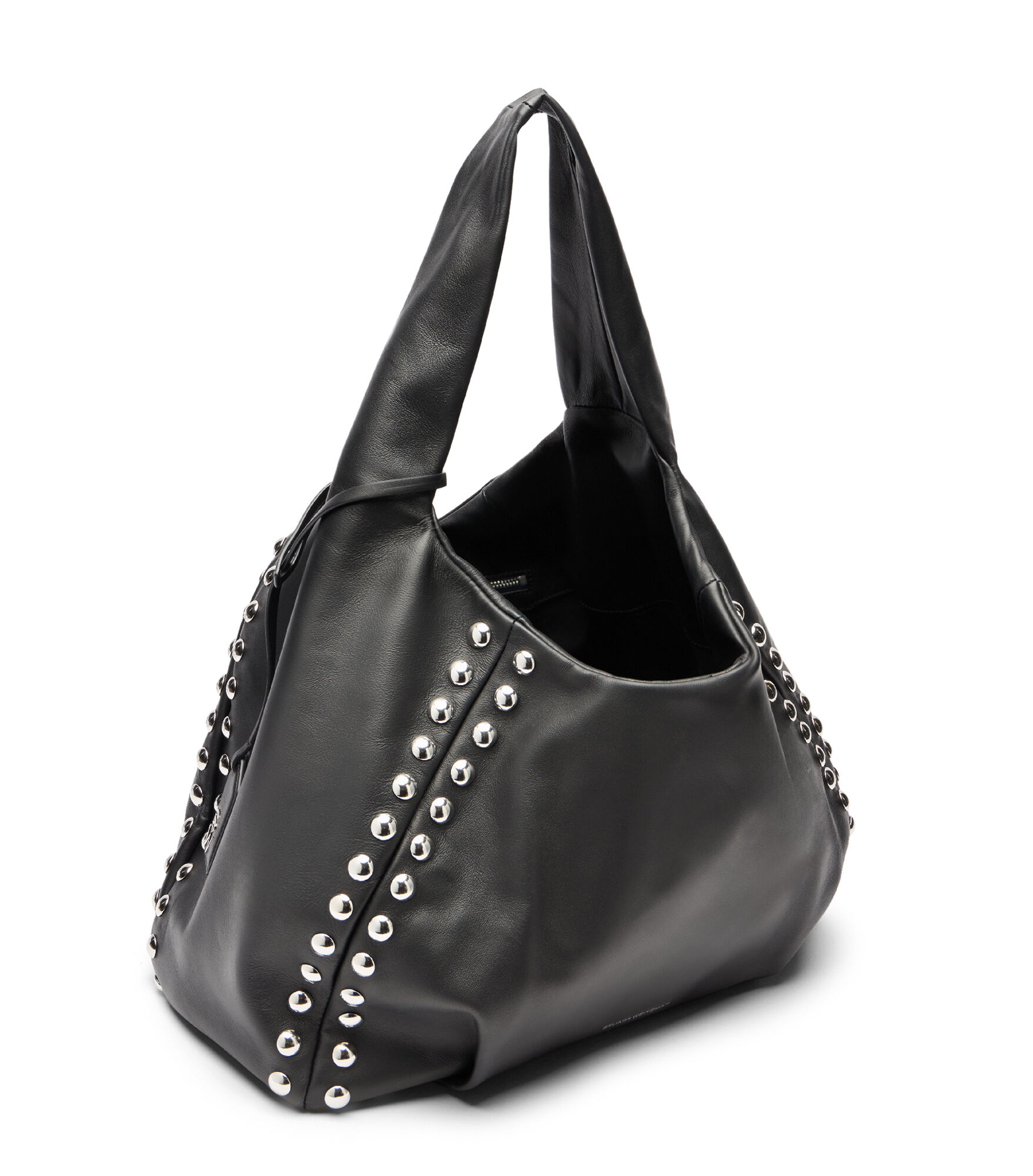 MODA STUD HOBO BAG in BLACK for Women | Stuart Weitzman®