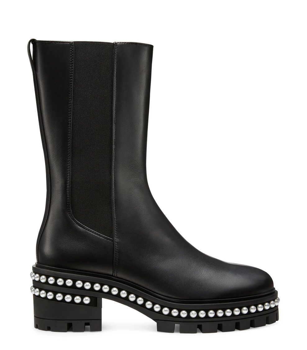 Stuart Weitzman SOHO PEARL CHELSEA BOOTIE SCHWARZ SD306SMOBLK