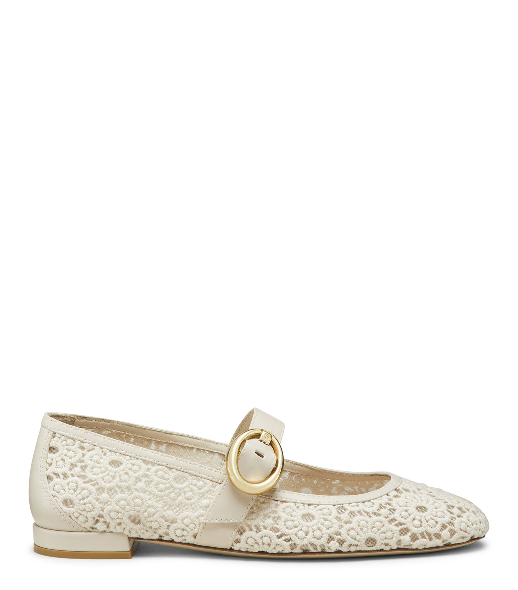 ARABELLA MARY JANE, CHAUSSURES PLATES ET MOCASSINS, , JASMINE CROCHET/LACQUERED NAPPA - Stuart Weitzman - Modalova