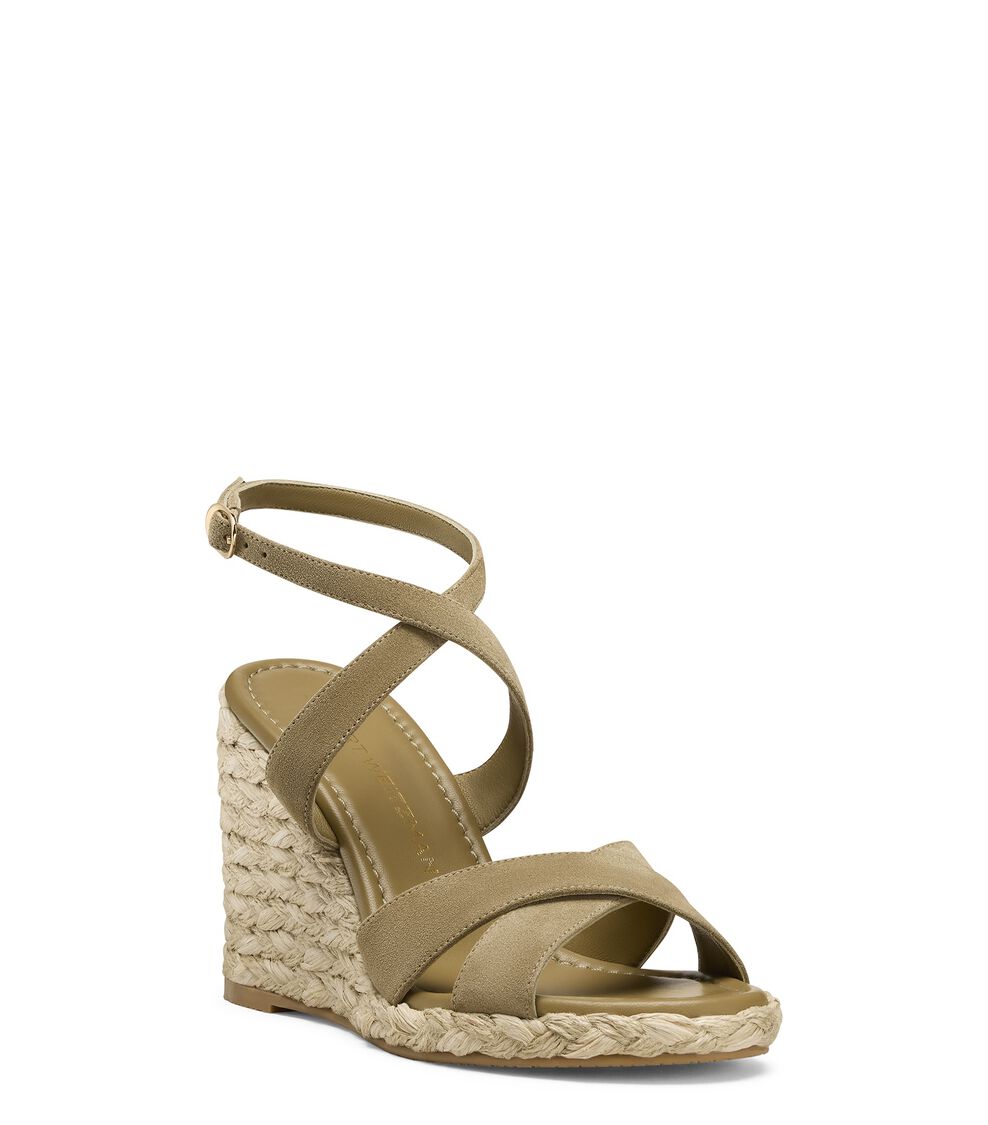 Stuart Weitzman ALYSSA WEDGE GOLDEN OLIVE SN787SPDVC5