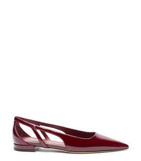 Stuart Weitzman STUART POWER CUTOUT FLAT ROSEWOOD SM479PATN4E