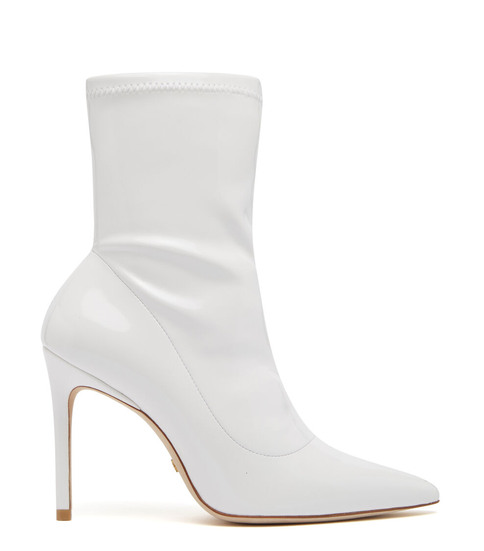 Stuart Weitzman STUART 100 STRETCH BOOTIE White SC455SYLWHT