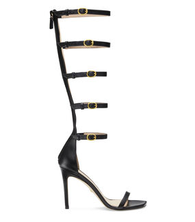Stuart Weitzman NUDISTCURVE GLADIATOR 100 SANDAL BLACK SA179CHIBLK