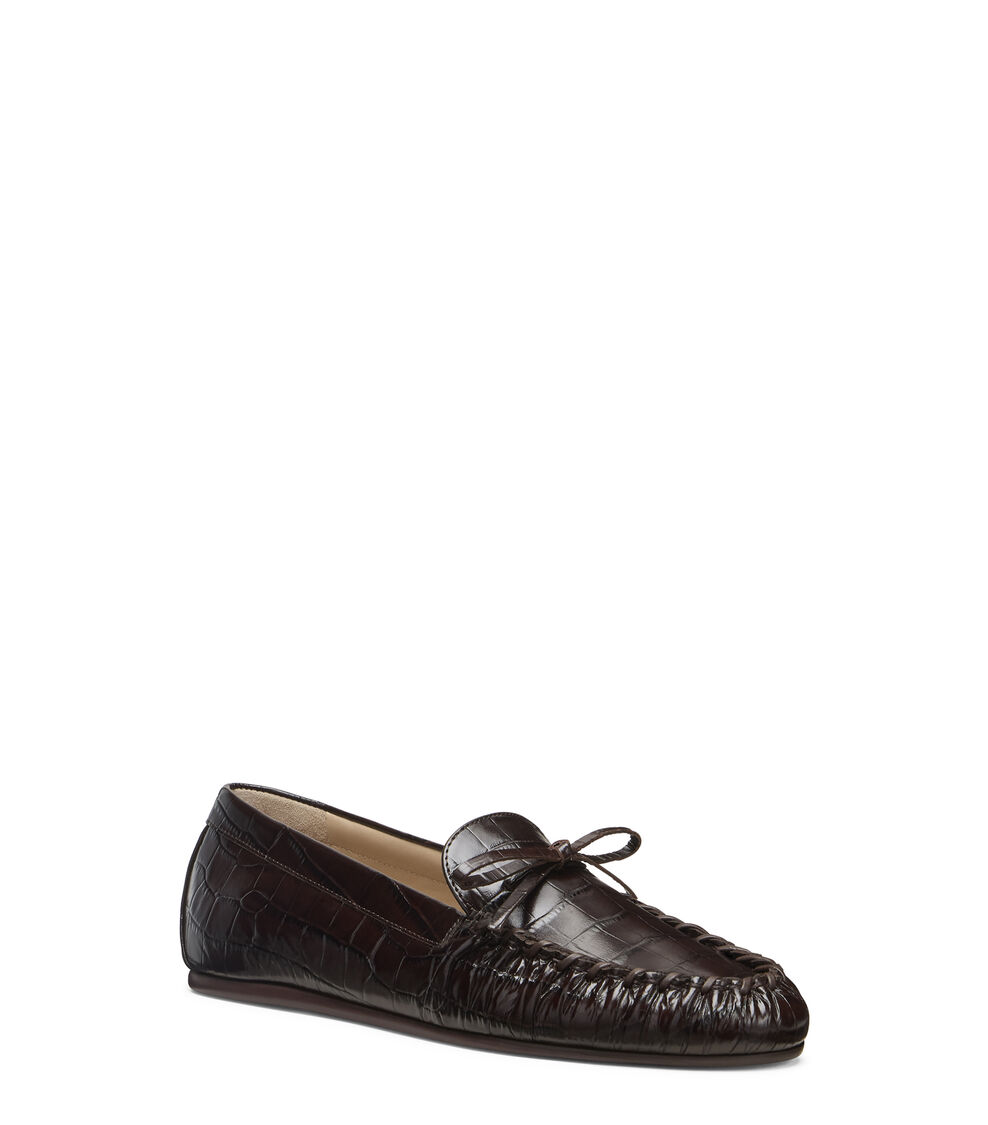 Stuart Weitzman BRITT BOW LOAFER Stuart Weitzman BRITT BOW LOAFER WALNUT SM416LUSWAL