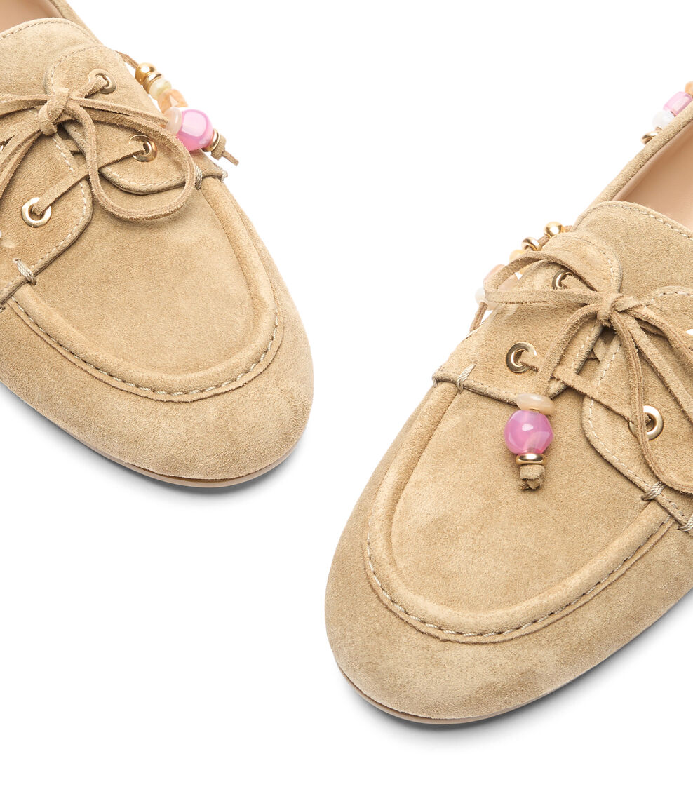 Stuart Weitzman MAJORCA TINSLEY MOCCASIN GOLDEN OLIVE SN685SPDVC5