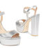 Stuart Weitzman RYDER 95 PLATFORM SANDAL SILVER SA971LIDSLV