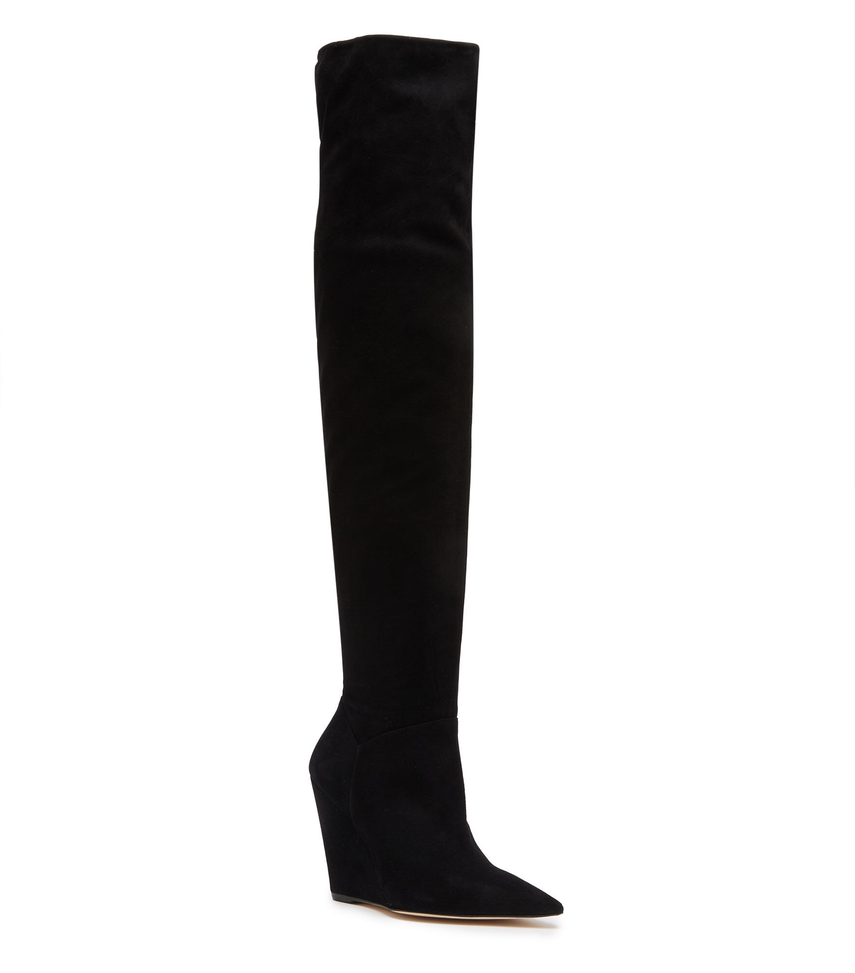 Over the knee suede wedge boots shop