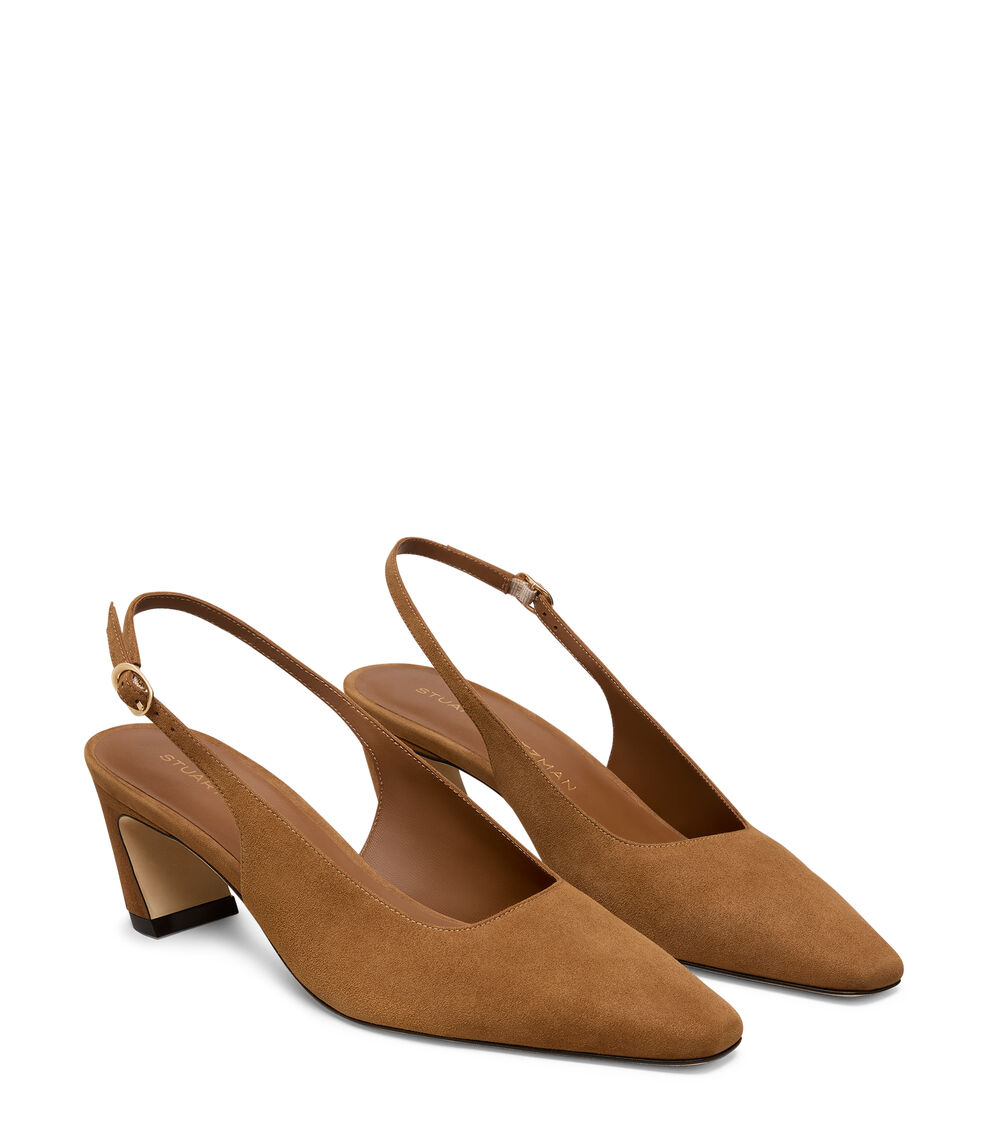Stuart Weitzman STASSI SLINGBACK 50 TOASTED ALMOND SN059SUEQPI