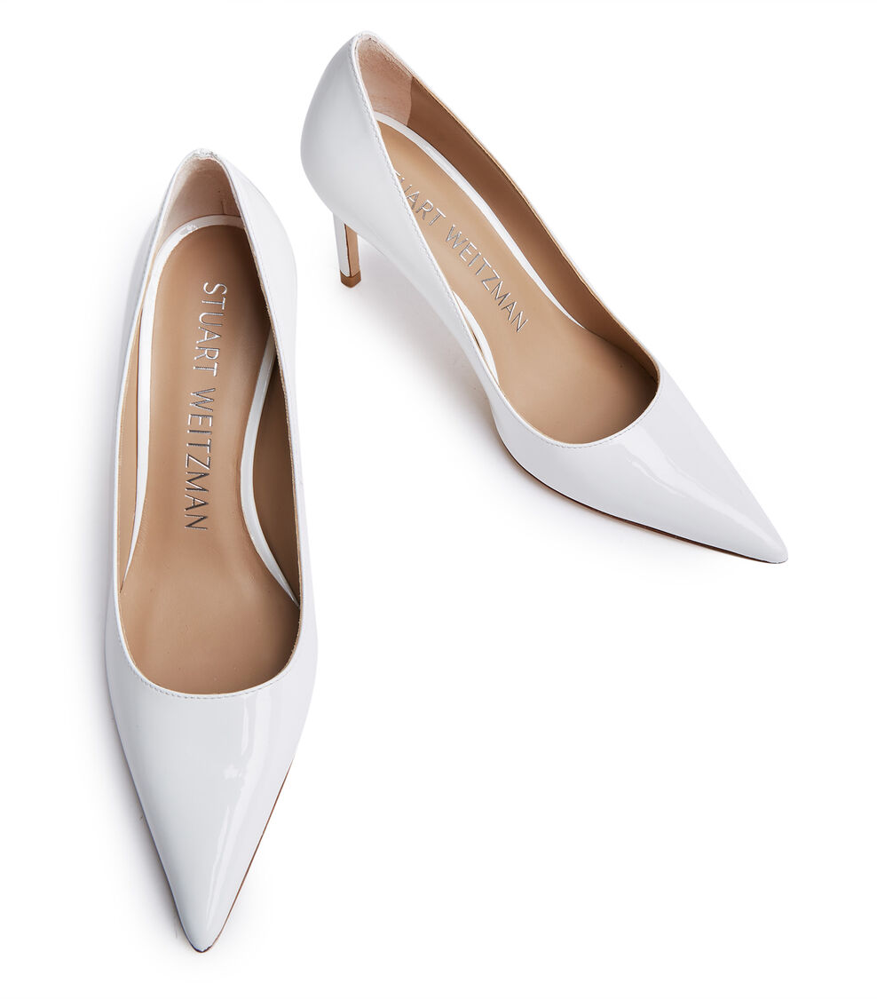 Stuart Weitzman STUART 85 PUMP WHITE SA776PATWHT