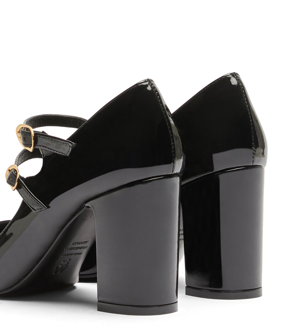 Stuart Weitzman POSH 85 MARY JANE BLACK SK001PATBLK