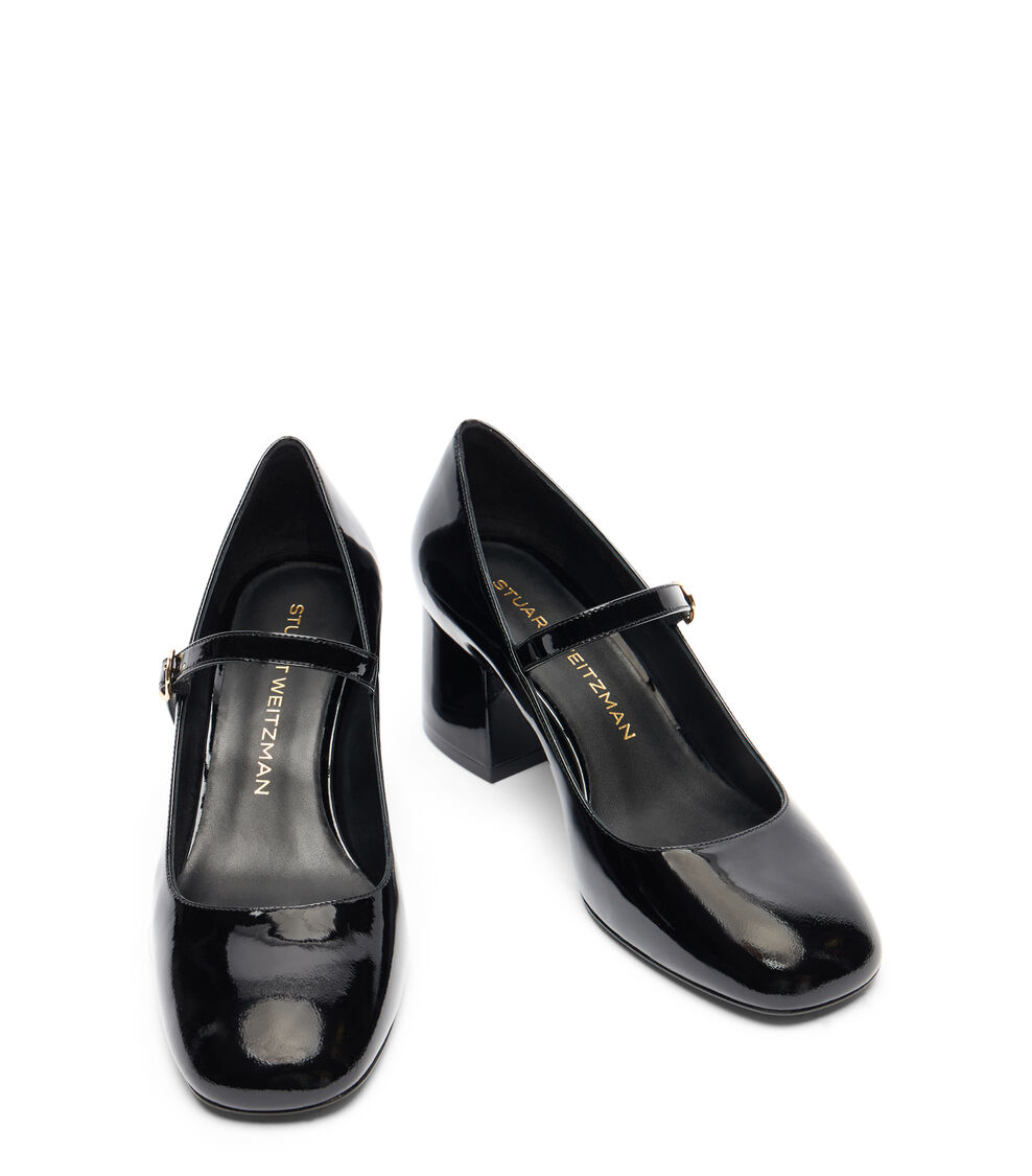 Stuart Weitzman STUART MJ 60 PUMP BLACK SF514PATBLK