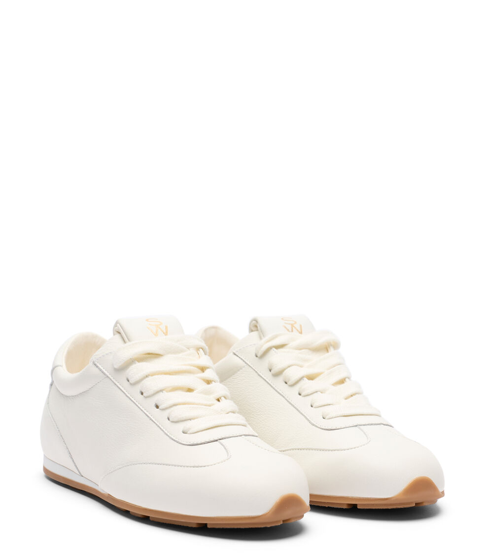 Stuart Weitzman COLTON SLEEK SNEAKER WHITE SN246LARWHT