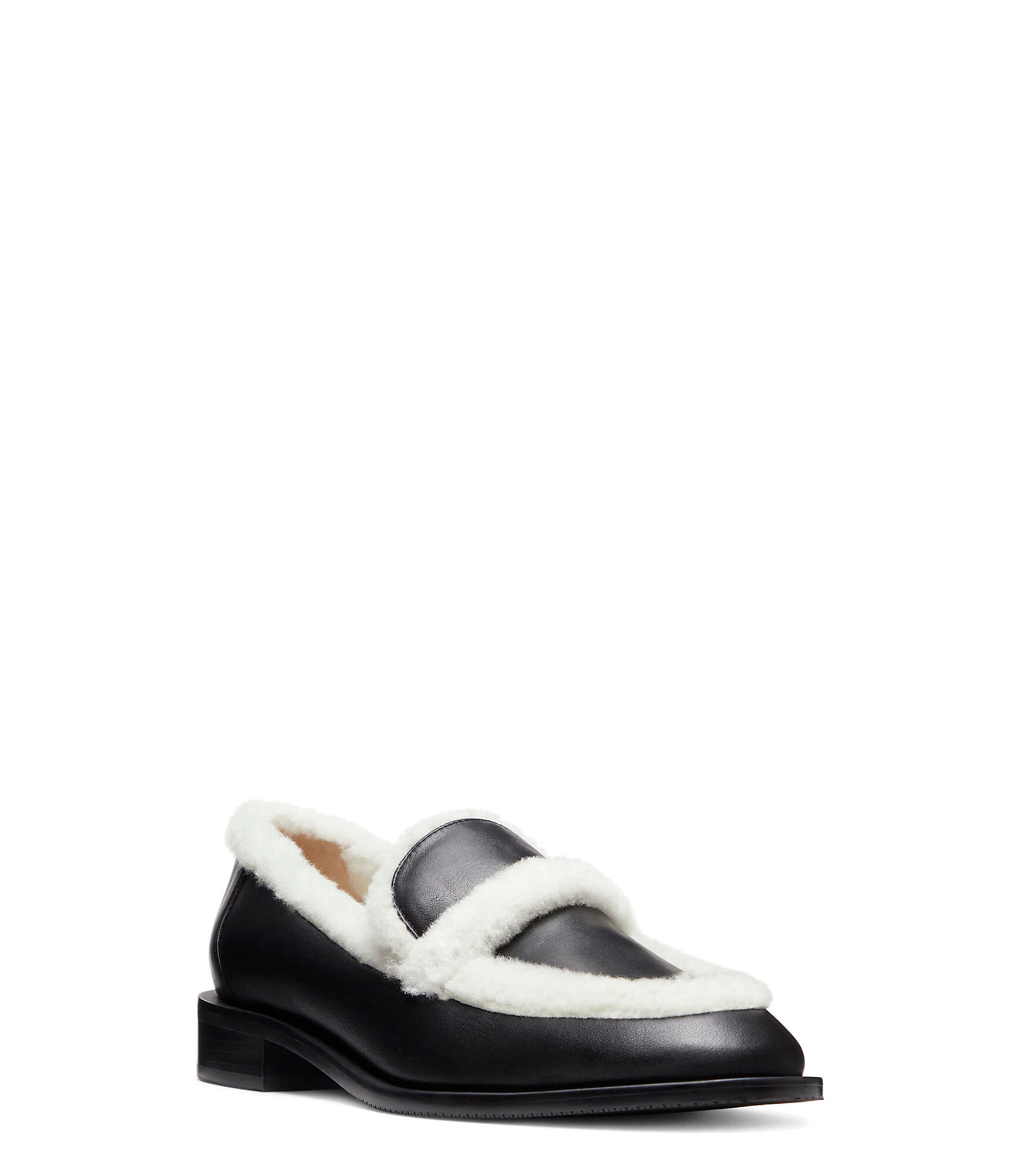 Stuart weitzman shearling loafers deals
