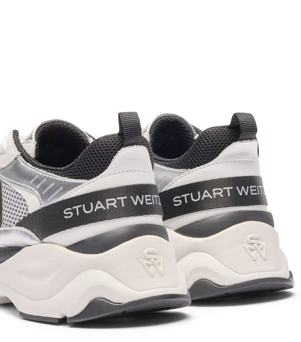 Stuart Weitzman SW TRAINER Stuart Weitzman SW TRAINER WHITE/SILVER/SILVER SJ512CMEXF4
