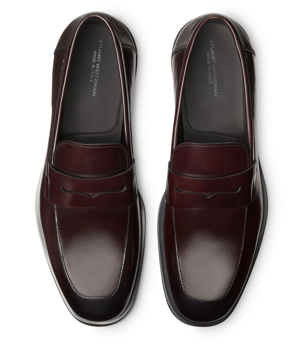 Stuart Weitzman SW CLUB CLASSIC PENNY LOAFER BURGUNDY SI148BRCF3X