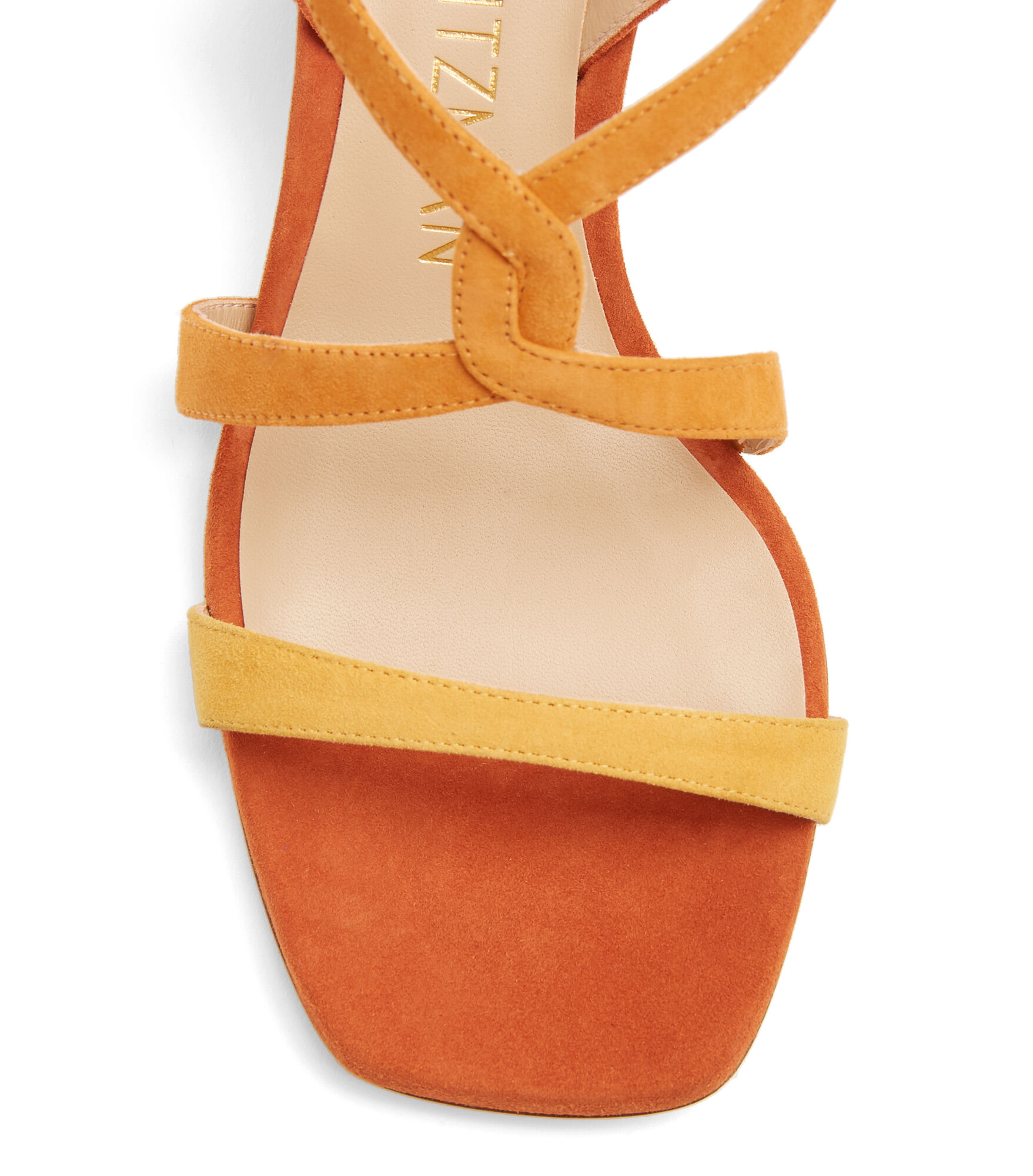 Stuart weitzman orange sandals on sale
