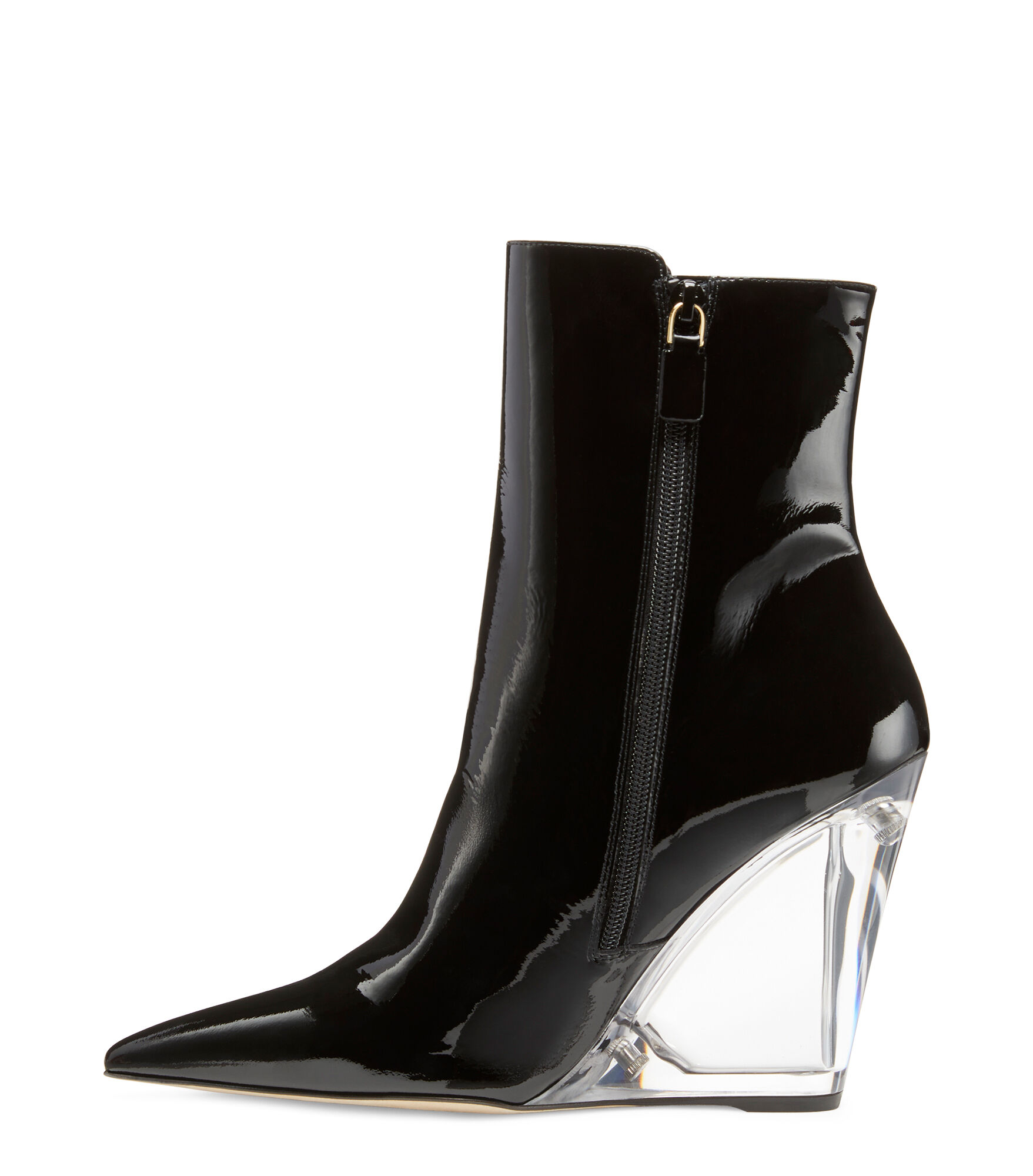 LUCITE 100 WEDGE BOOTIE in BLACK for Women Stuart Weitzman