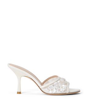 Stuart Weitzman MONTROSE SLIDE 85 WHITE/BLANC/WHITE SO334MHPZ4X
