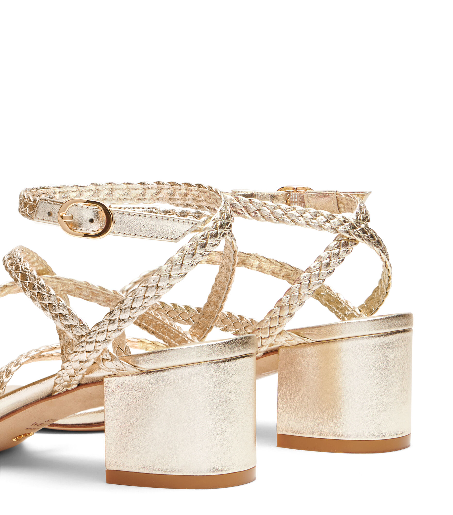 WOVETTE 50 ANKLE-STRAP SANDAL in LIGHT GOLD for Women