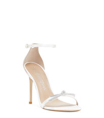 NUDIST SW BOW 100 SANDAL in WHITE for Women | Stuart Weitzman®