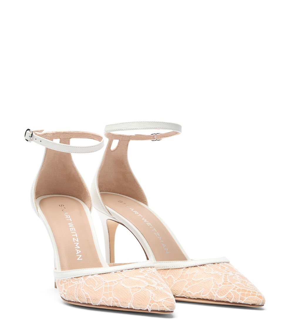Stuart Weitzman STUART POWER STRAP 85 BLANCO/BEIGE/BLANCO SN572FOQYXO