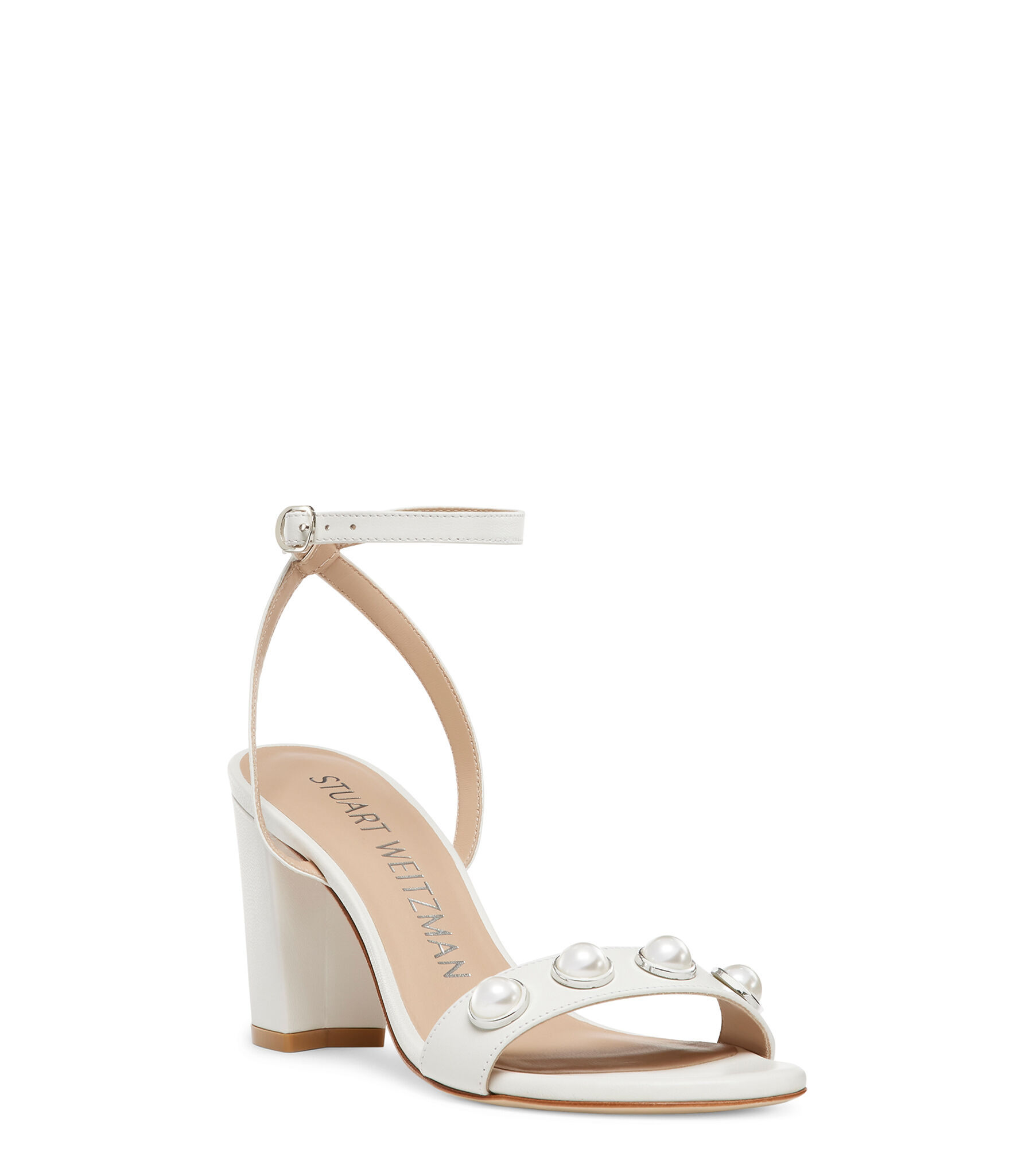 NEARLYBARE PORTIA SANDAL in WHITE for Women Stuart Weitzman