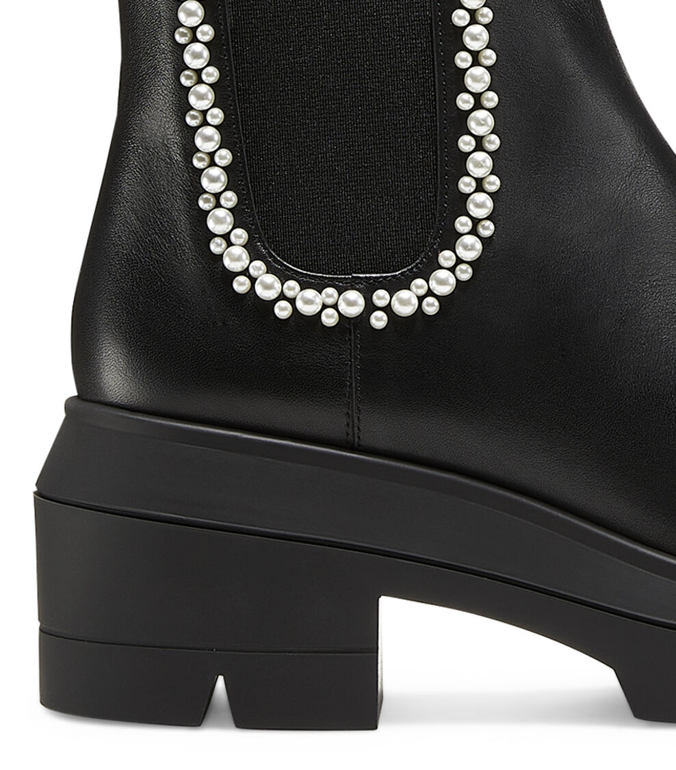Stuart Weitzman NORAH DEMIPEARL BOOTIE BLACK SA121CHIBLK