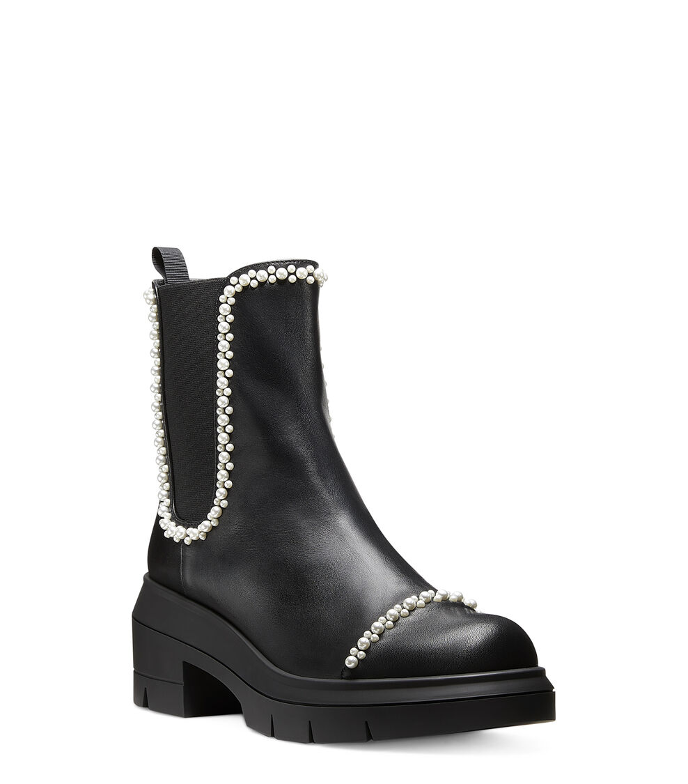 Stuart Weitzman NORAH DEMIPEARL BOOTIE BLACK SA121CHIBLK