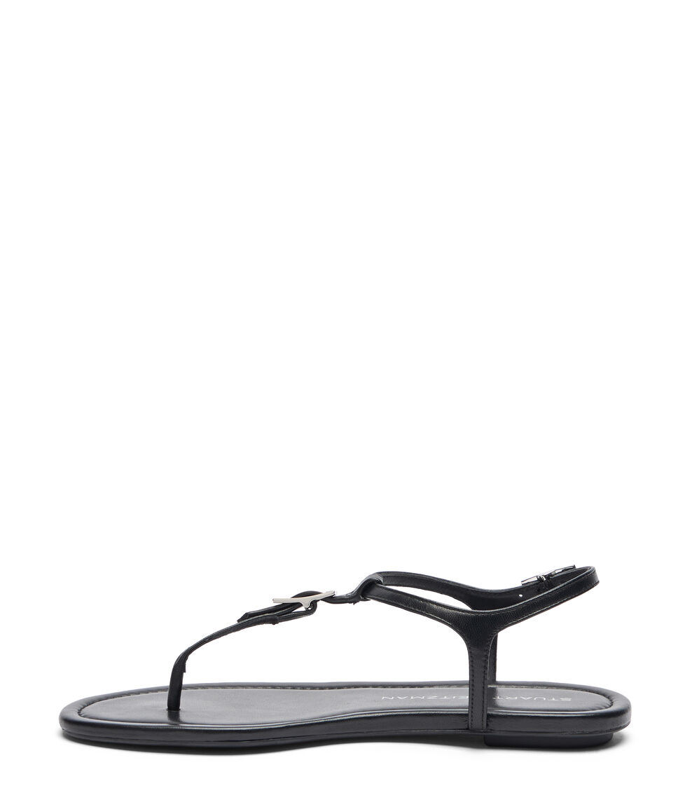 Stuart Weitzman GEORGIE T-STRAP BLACK SL049LARBLK