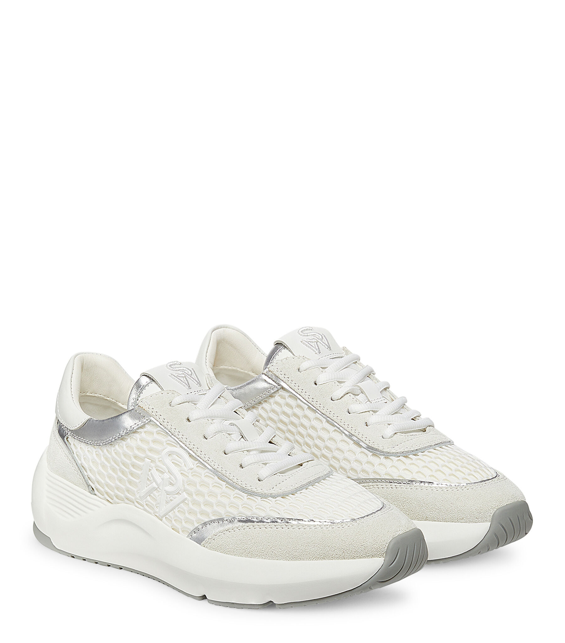 Stuart weitzman white hotsell sneakers