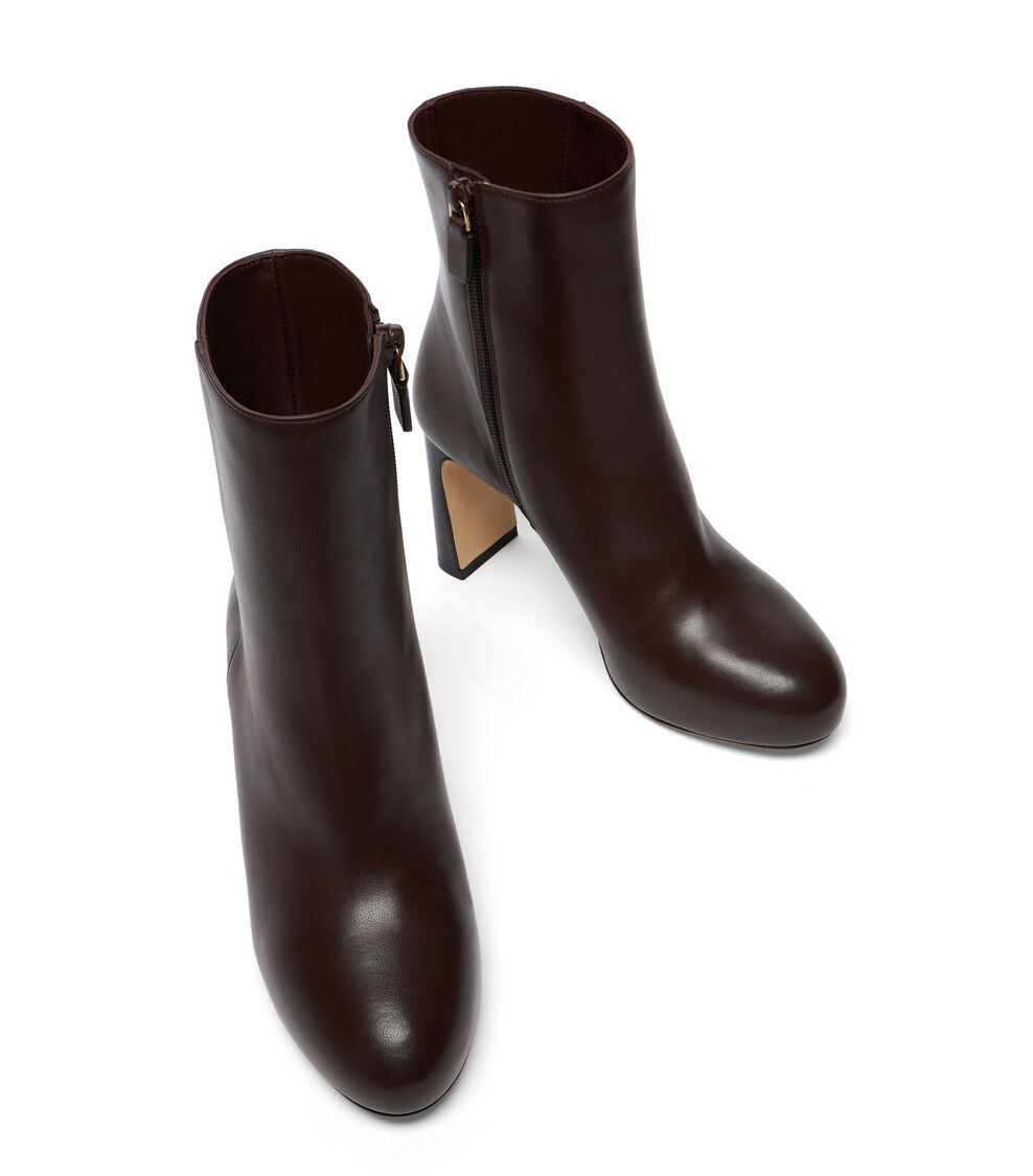 Stuart Weitzman BABETTE PLATFORM ZIP BOOTIE WALNUT/MARRON VINO SM995DEKYJU