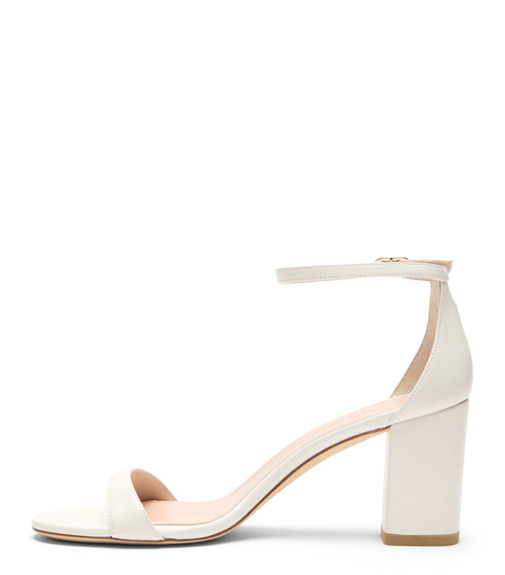 Stuart Weitzman NUDIST BLOCK 75 CREAM SK305SMOCRM