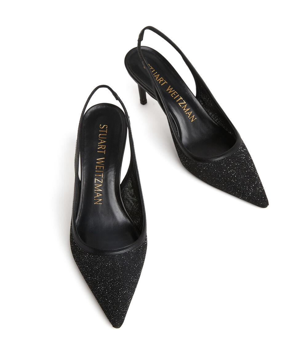 Stuart Weitzman STUART 75 SLINGBACK PUMP BLACK SF438SKOBLK