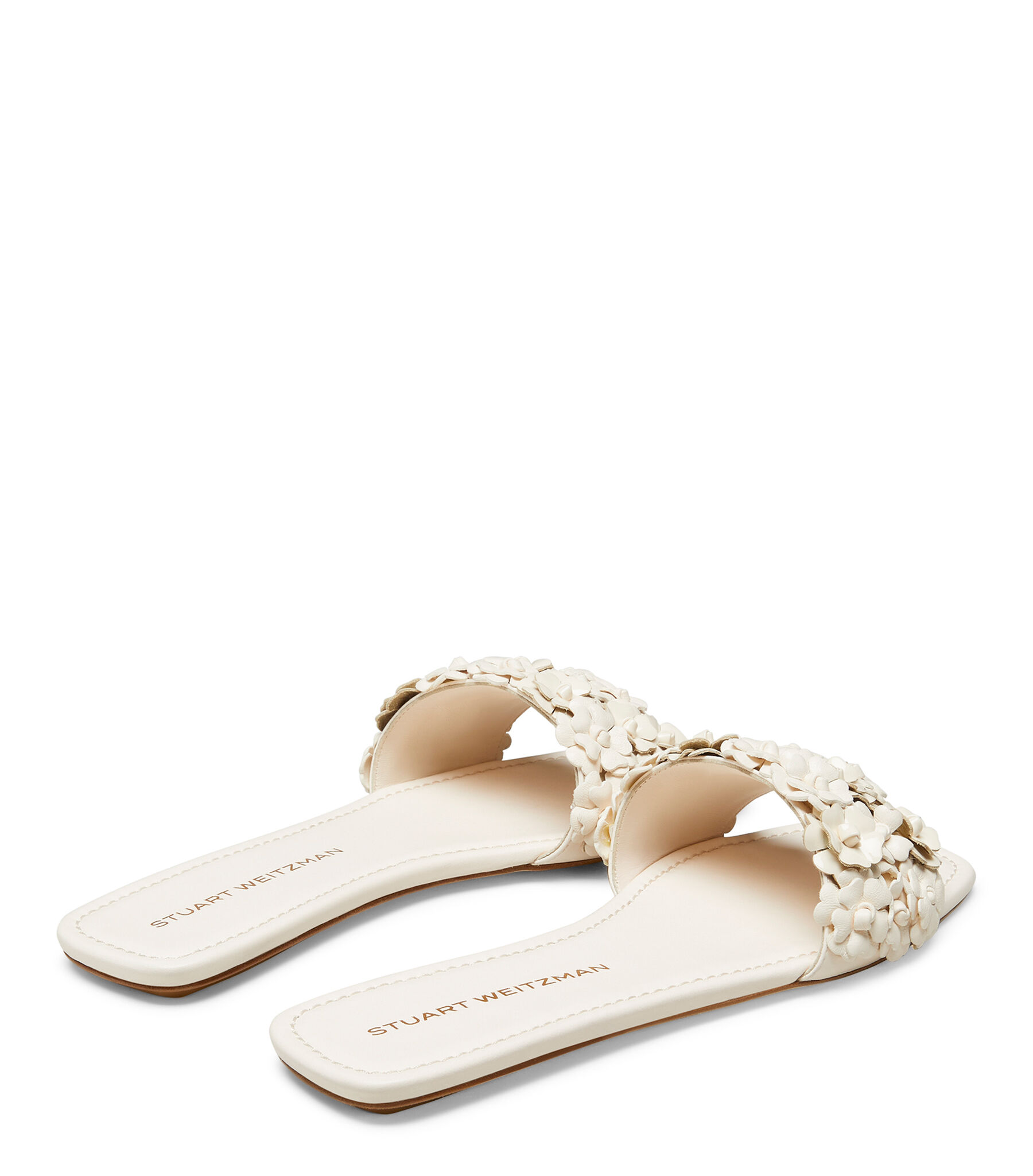 ローファー・オックスフォード Stuart Weitzman SK177LQT Closed Meadow flat slide MEADOW FLAT SLIDE in SEASHELL for Women | Stuart Weitzman®