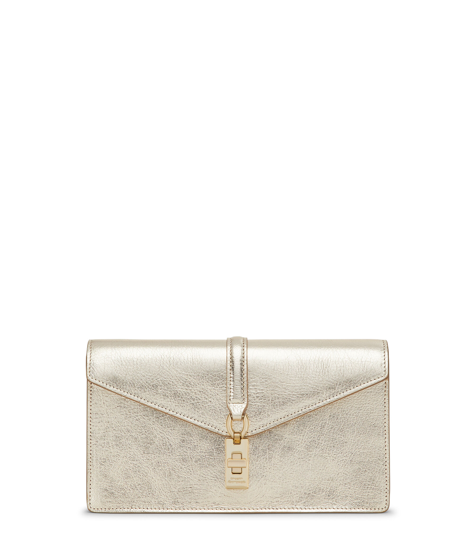 MILAN LOVELETTER CLUTCH in LIGHT GOLD for Women Stuart Weitzman
