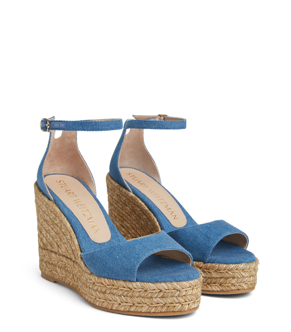 Stuart Weitzman NUDISTCURVE ESPADRILLE WEDGE WASHED SE414VDMS9N