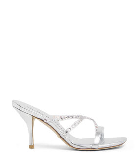 Stuart Weitzman STRAPEZE CRYSTAL 85 SLIDE CLEAR SF145PVTUQP
