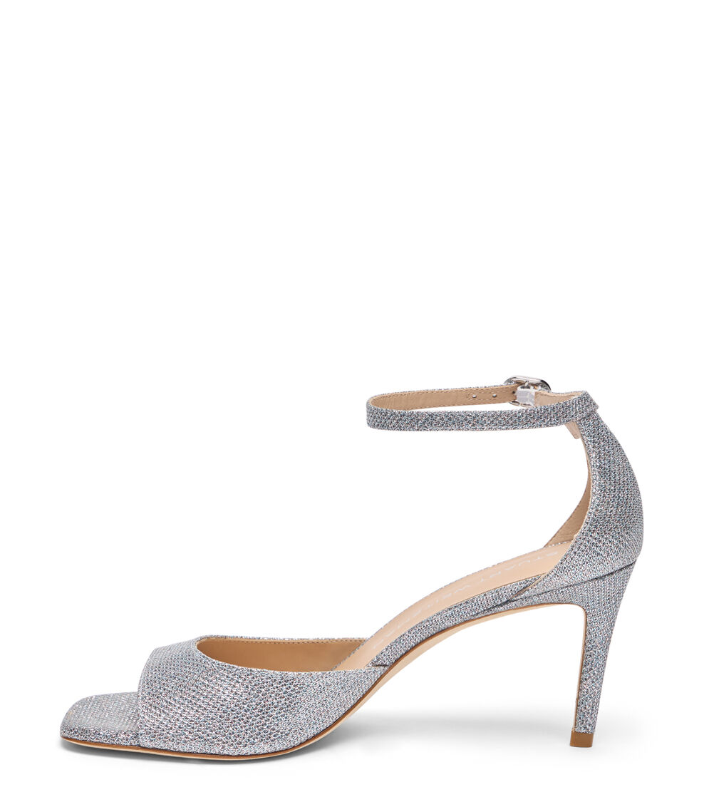 Stuart Weitzman NUDISTIA 75 SANDAL SILVER SH998NENSLV