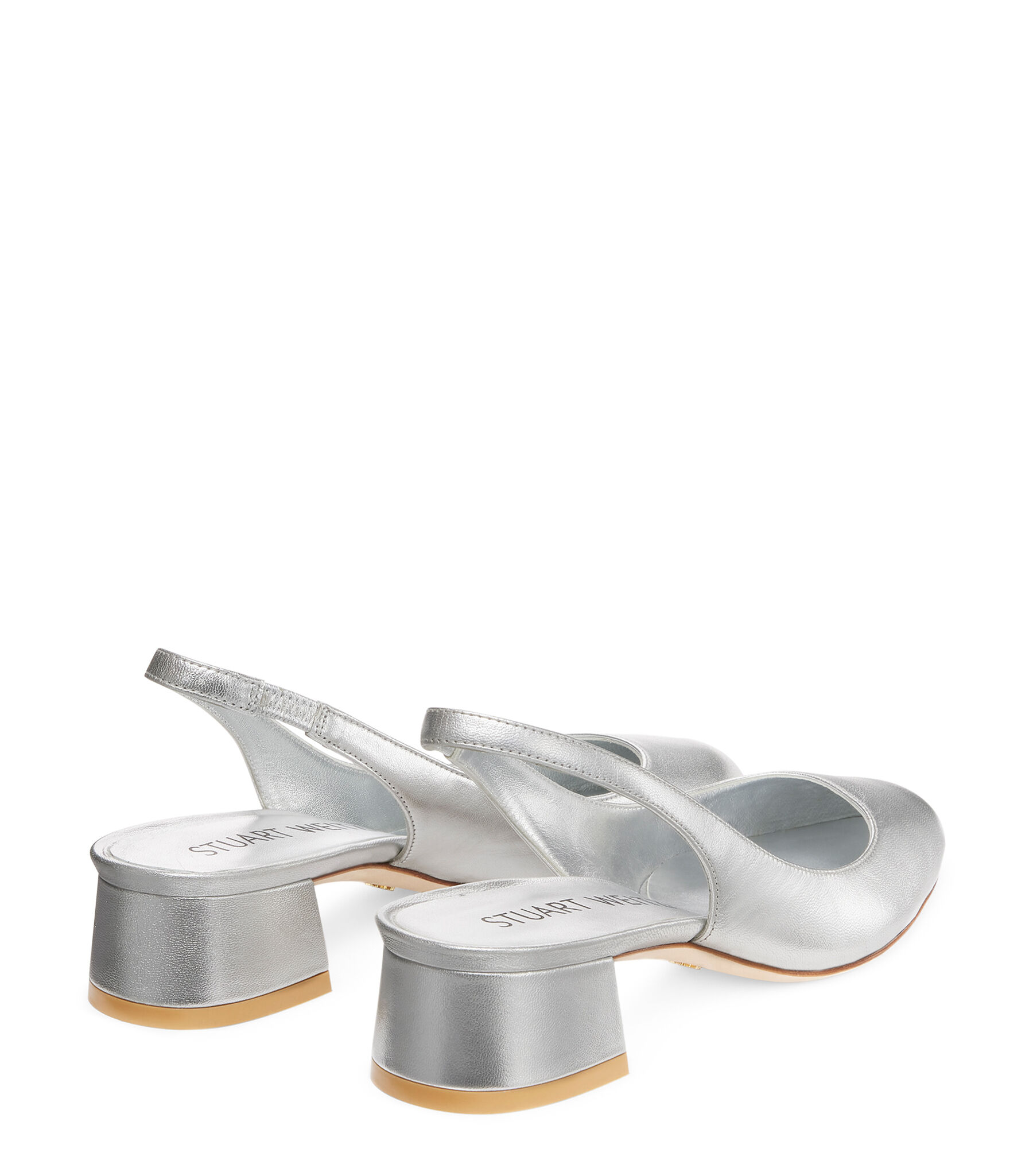 Stuart weitzman silver shoes top