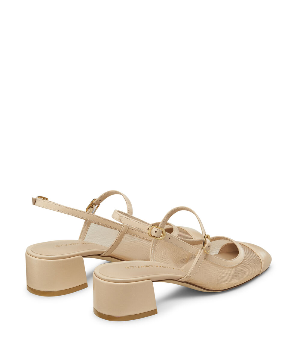 Stuart Weitzman MAEVE MARY JANE SLINGBACK Stuart Weitzman MAEVE MARY JANE SLINGBACK BEIGE/BARELY BEIGE SK655MSPXWM