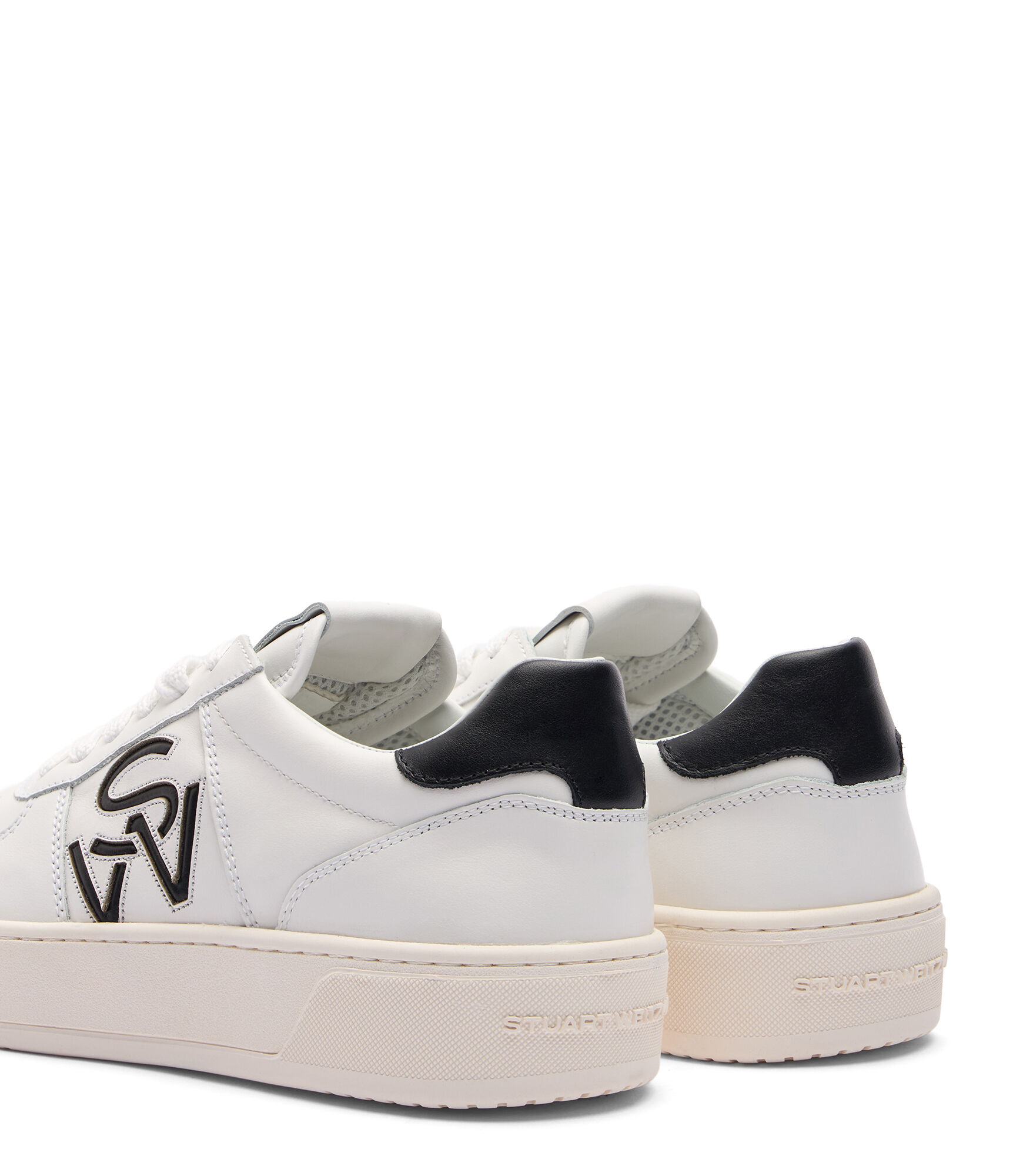 SW COURTSIDE LOGO SNEAKER in WHITE for Women | Stuart Weitzman®