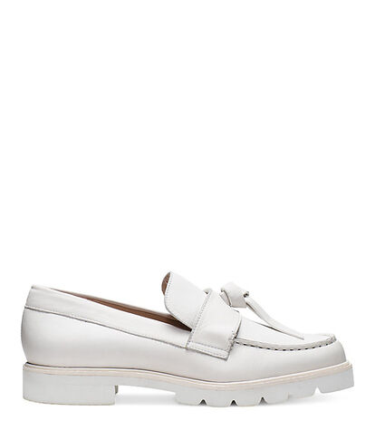 Stuart weitzman white loafers cheap