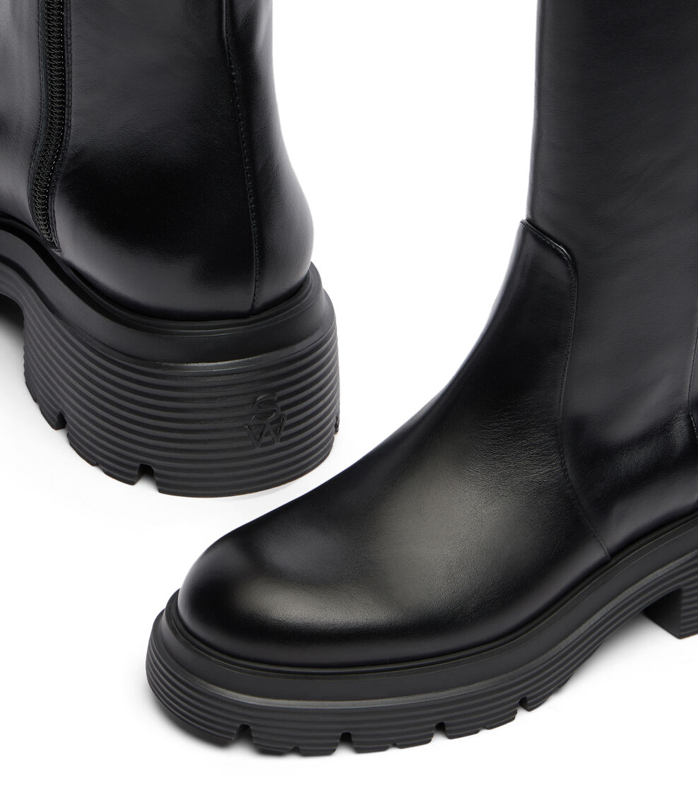 Stuart Weitzman HUDSON LITE ZIP BOOT BLACK SM563SMOBLK