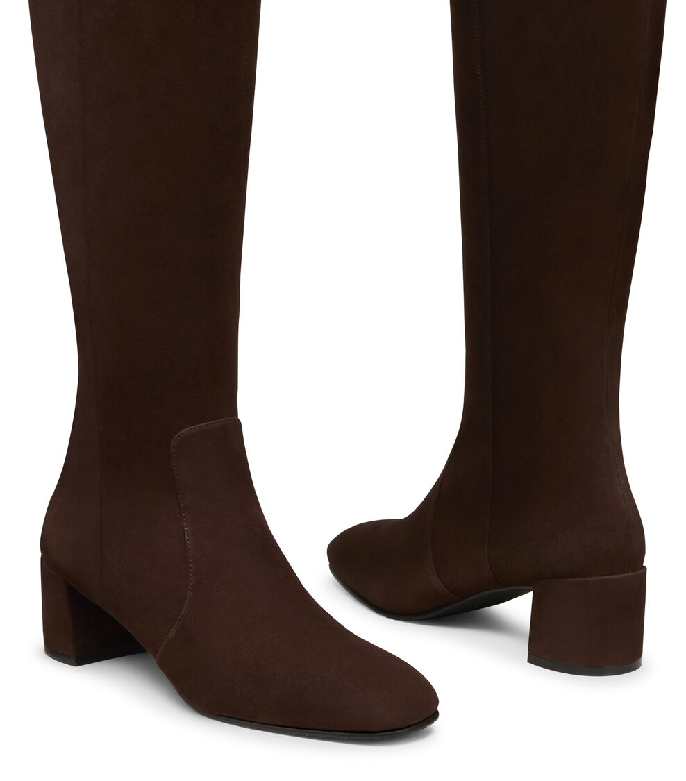 Stuart Weitzman MAEVE ZIP BOOT WALNUT SM439SUEWAL